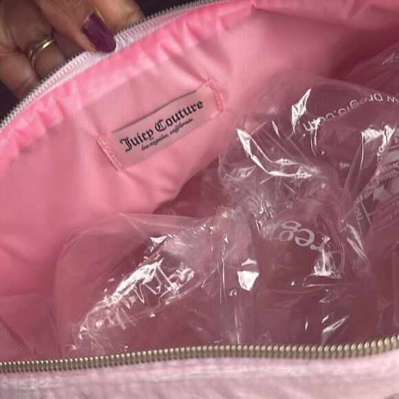 Juicy Couture Large Cosmetic Bag in Pink & Brown Scottie Dog - Picture 15 of 16